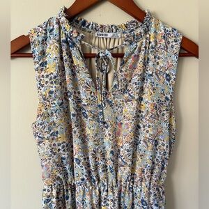 Devoted Sleeveless Floral Cinch Waist Maxi Dress Size XS